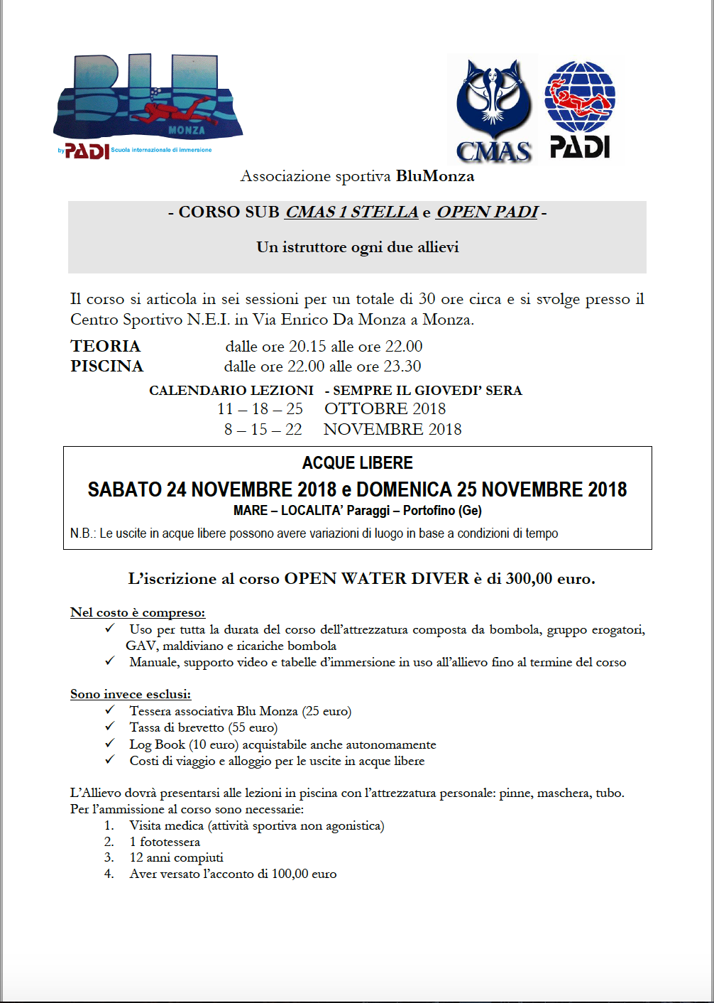 corsi a monza